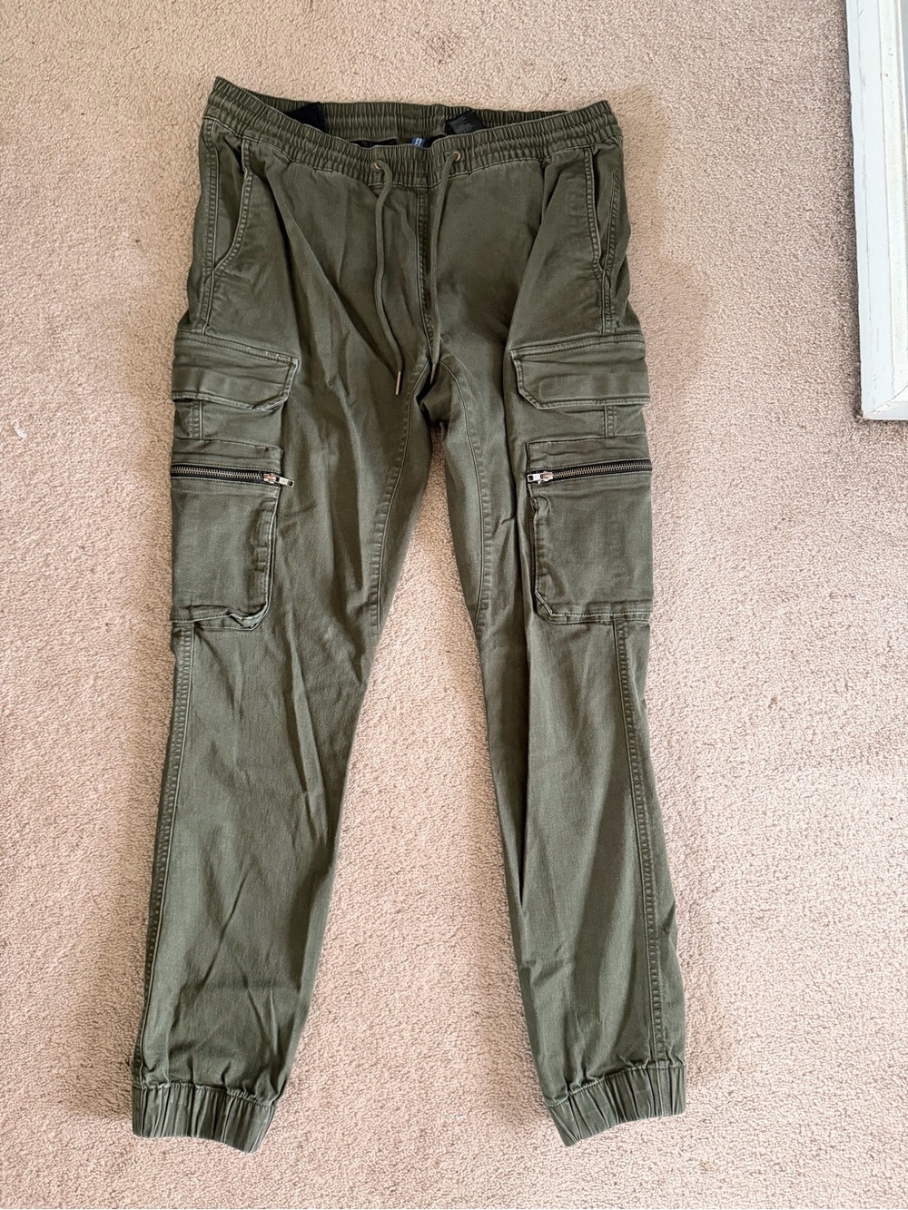 H&M Olive Green Cargo Joggers